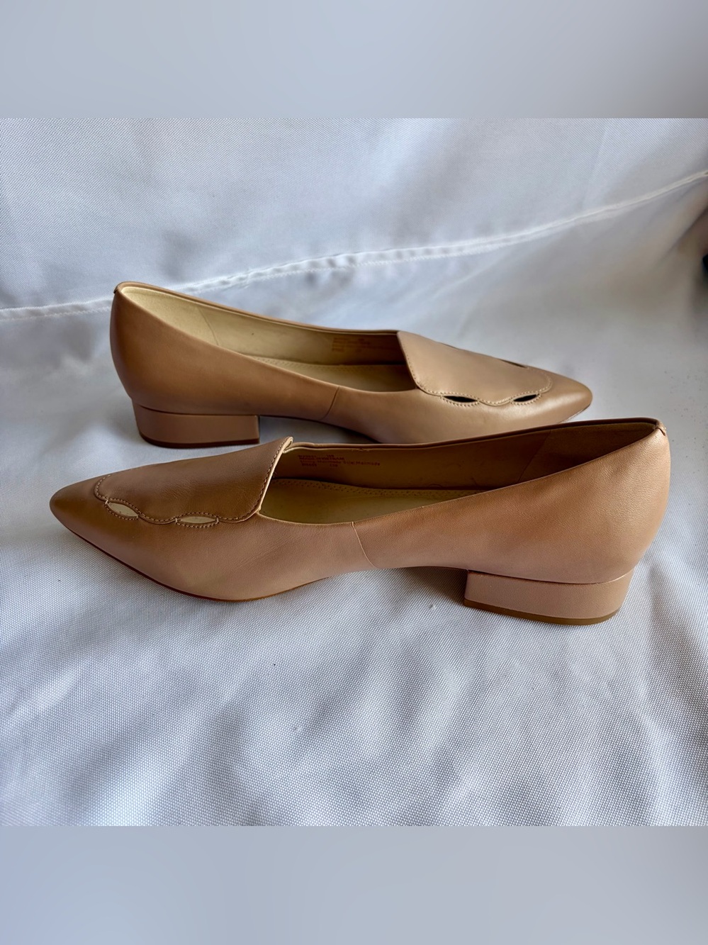Cole Haan Blush Tan Pointed-Toe Leather Loafers - Picture 4 of 14